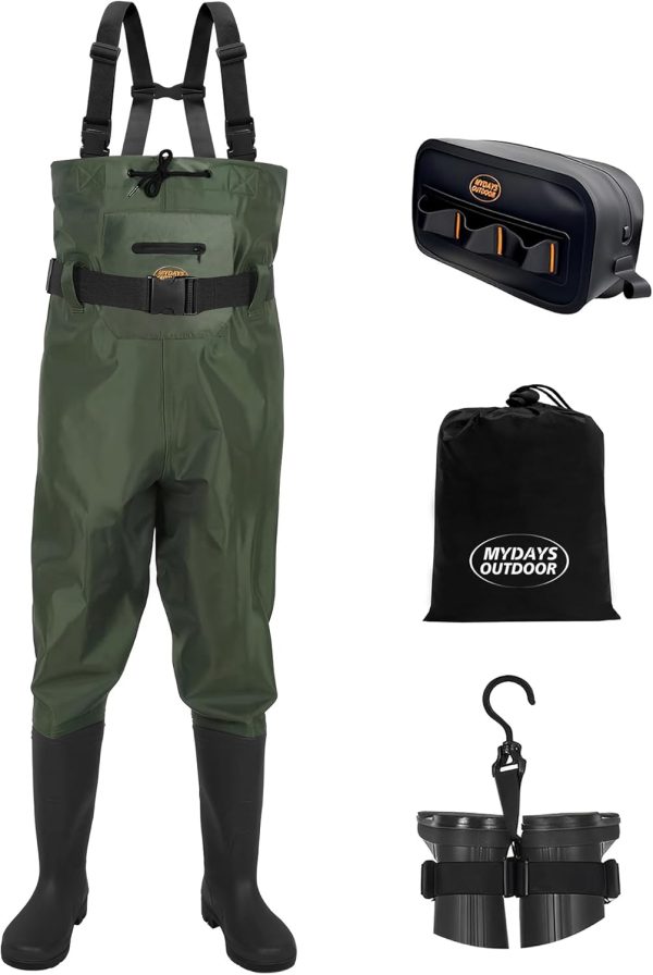 Fishing Waders for Men/Women,Boot Foot Chest Wader for Hunting with Boot Hanger,Fishing Fanny Pack