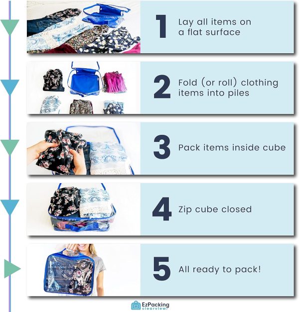 Medium Clear Travel Packing Cube/See-Through Clothes Organizer for Carry on & Checked Suitcase, RV or Camping/Transparent Storage Cell/Doll Storage/Game Day Stadium Approved (Burgundy) - Image 7