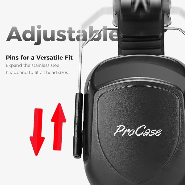 ProCase Noise Reduction Ear Muffs, Sound Proof Ear Protection, NRR 28dB Noise Cancelling - Image 2
