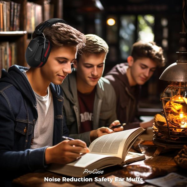 ProCase Noise Reduction Ear Muffs, Sound Proof Ear Protection, NRR 28dB Noise Cancelling - Image 4