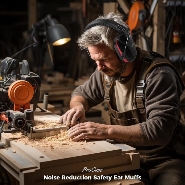 ProCase Noise Reduction Ear Muffs, Sound Proof Ear Protection, NRR 28dB Noise Cancelling - Image 6