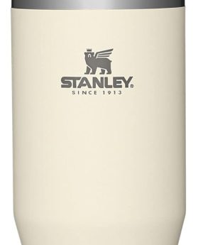 STANLEY IceFlow Stainless Steel Tumbler with Straw - Vacuum Insulated Water Bottle for Home, Office or Car - Reusable Cup with Straw Leak Resistant Flip - Cold for 12 Hours or Iced for 2 Days (Cream)