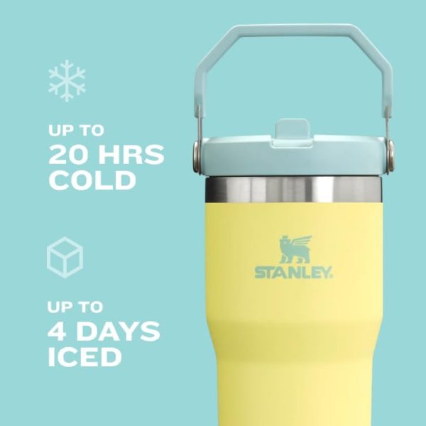 STANLEY IceFlow Stainless Steel Tumbler with Straw - Vacuum Insulated Water Bottle for Home, Office or Car - Reusable Cup with Straw Leak Resistant Flip - Cold for 12 Hours or Iced for 2 Days (Cream) - Image 5